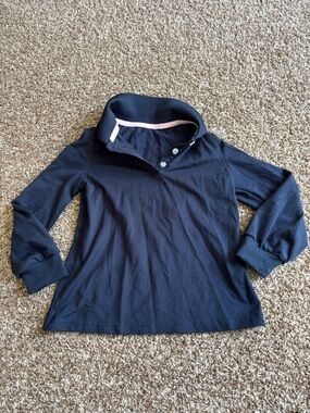 Kids Long Sleeve Polo Top - Navy